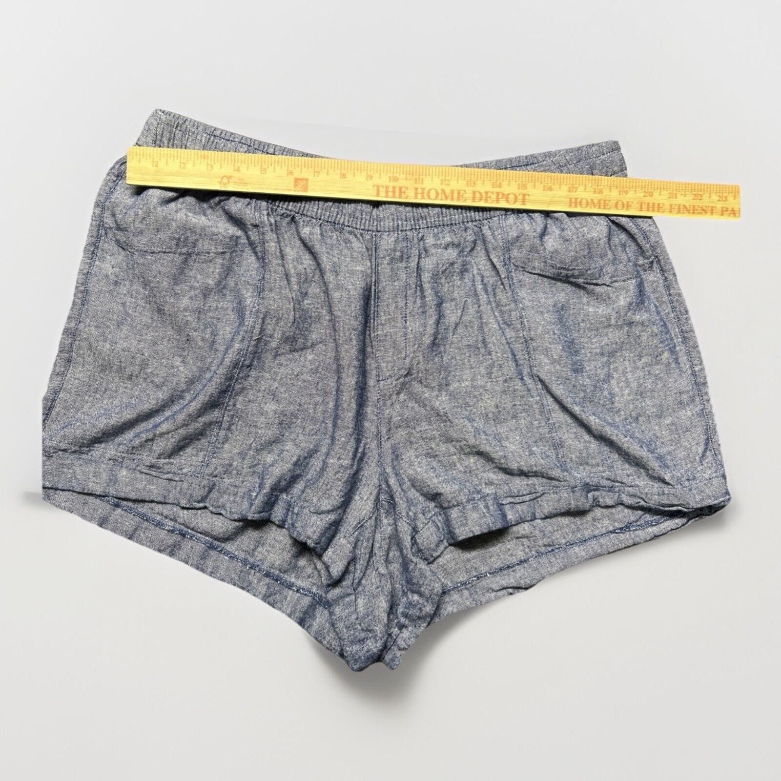 Old Navy Old Navy High Rise Linen Blend Shorts Elastic Casual 2X Blue Size 42" / US 20 - 3 Thumbnail