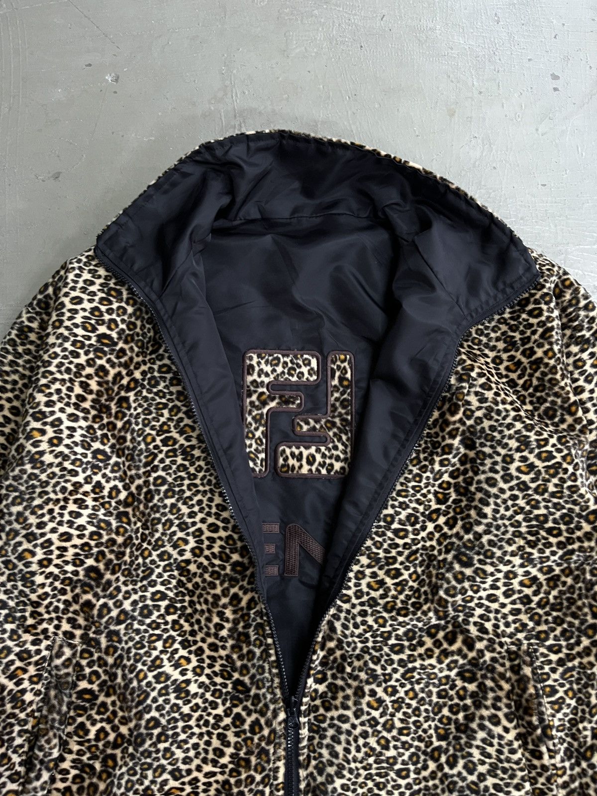 Fendi Fendi Zucca Reversible Leopard Embroidered Logo Jacket Size US L / EU 52-54 / 3 - 4 Thumbnail