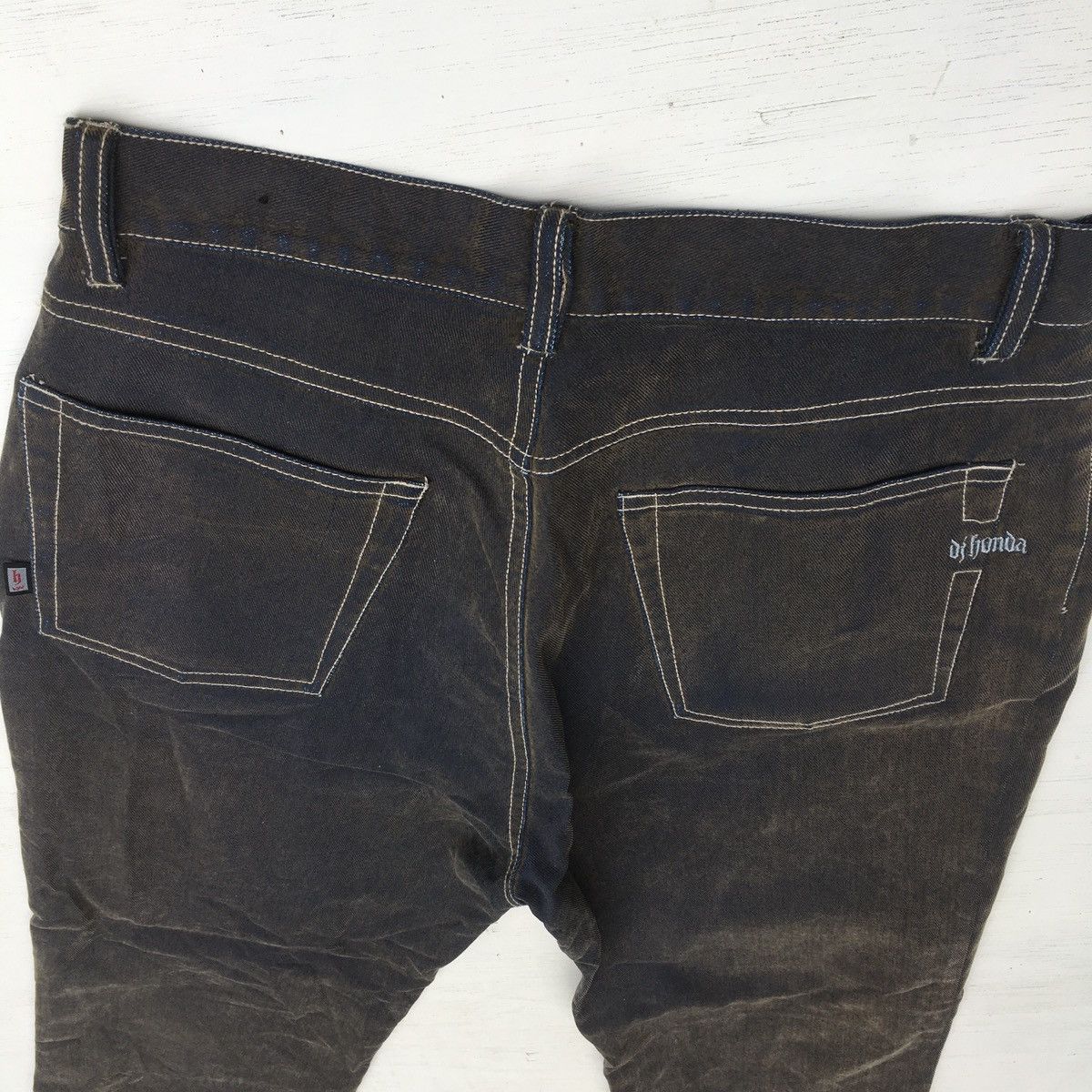 Japanese Brand × Vintage Crazy Vintage Dj Honda Denim Two Tones Jeans Size US 30 / EU 46 - 24 Thumbnail