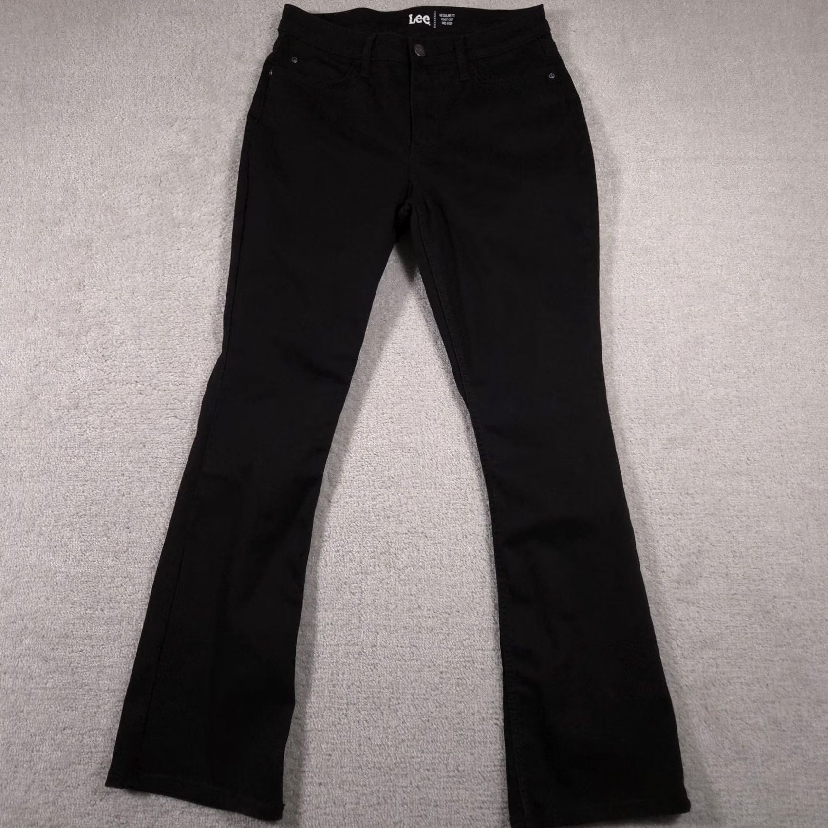 Lee Lee Jeans Womens Jeans Boot Cut Mid Rise Stretch Regular Fit 5 Pocket Black 10 M Womens Size 32" / US 10 / IT 46 - 2 Thumbnail
