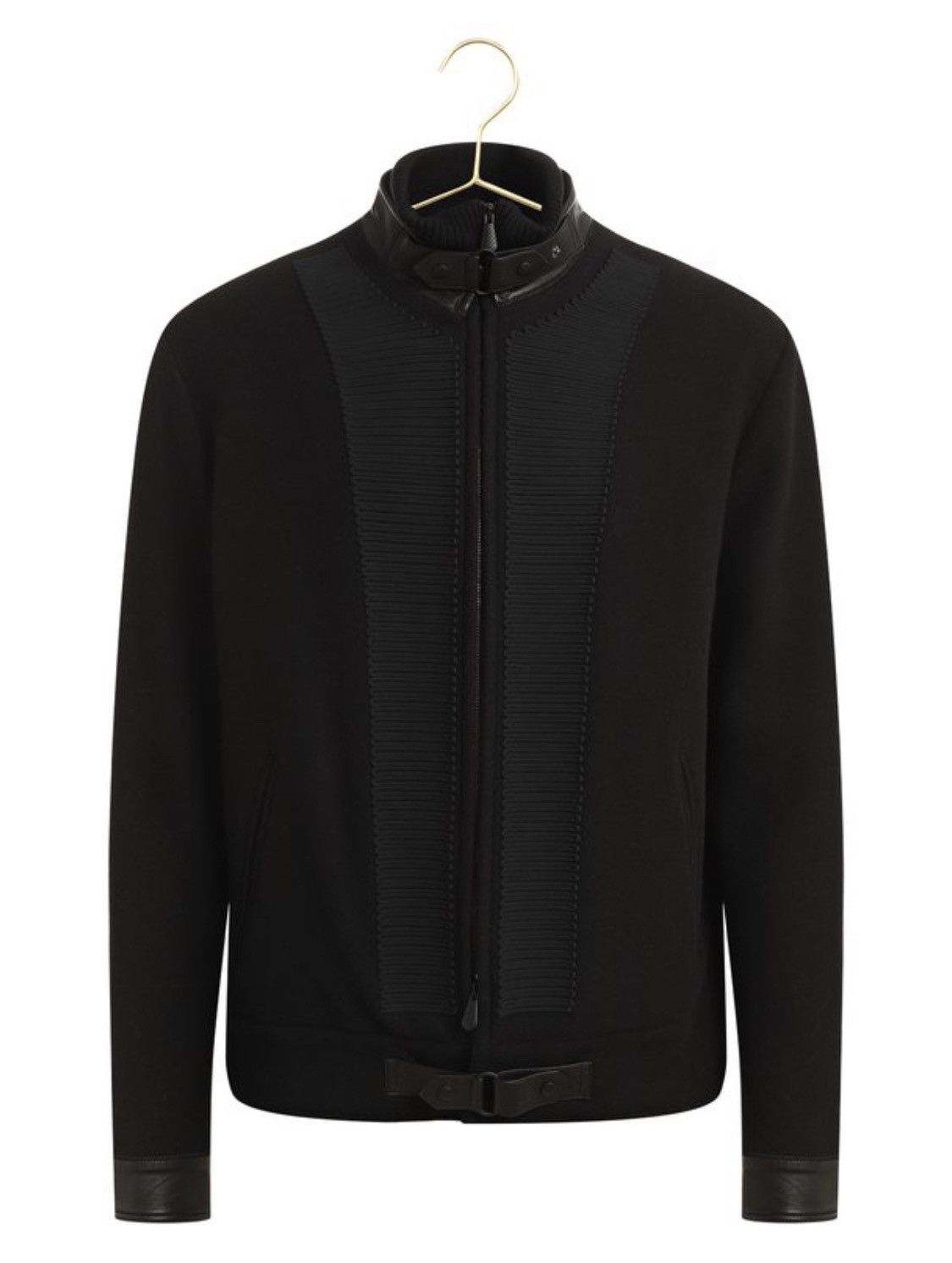 image of Bottega Veneta Wool Cozy Angora Belt Detailed Jacket in Black, Men's (Size 2XL)