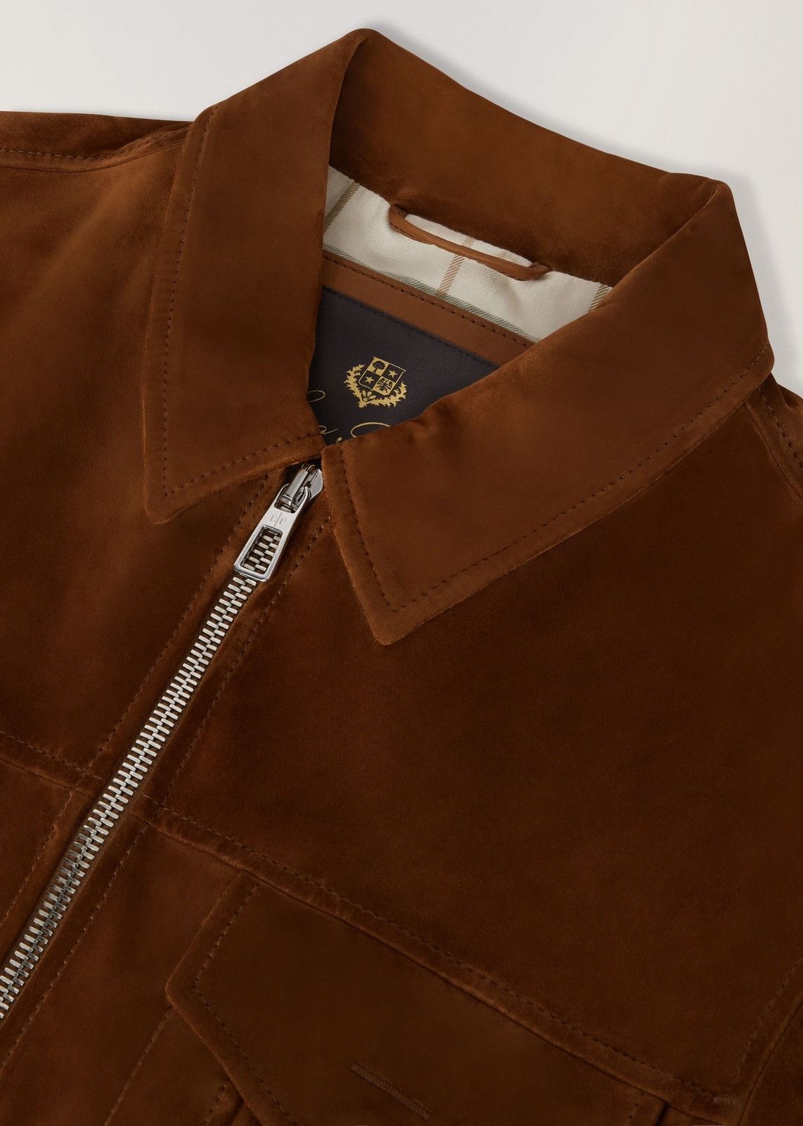 Loro Piana o1srvl11e0924 Rone Leather Jacket in Dark Brown Size US L / EU 52-54 / 3 - 3 Thumbnail