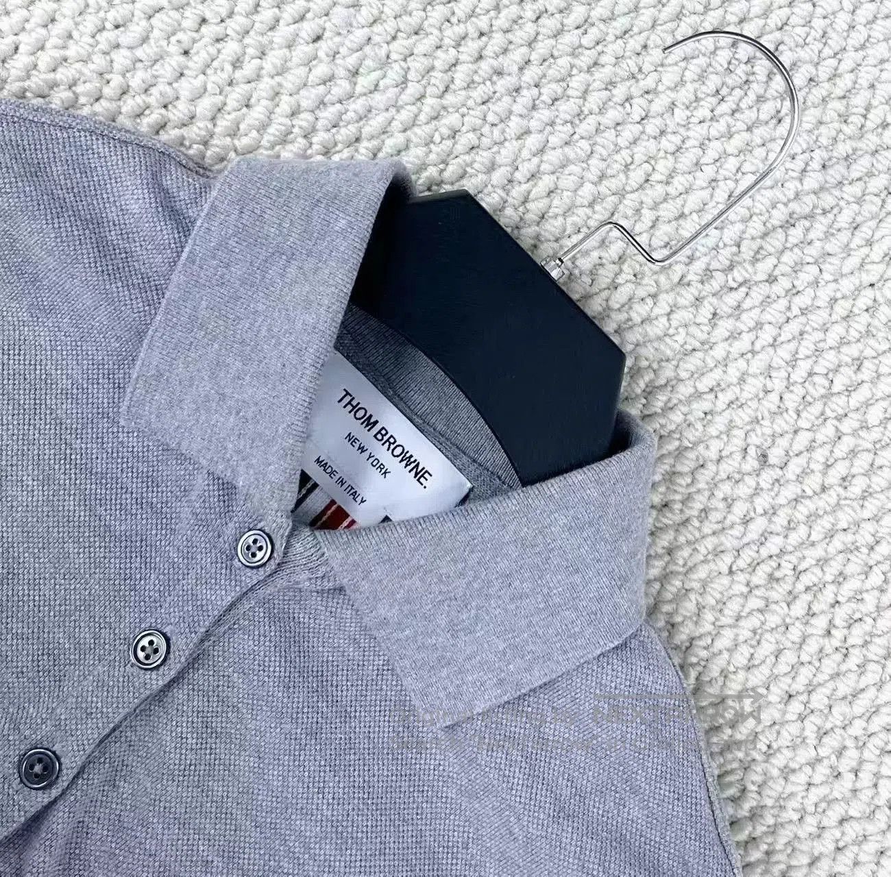 Thom Browne gray striped polo dress by Thom Browne. Size M / US 6-8 / IT 42-44 - 3 Thumbnail