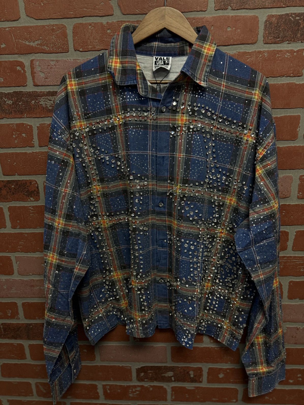 Vale Valley Crystal Flannel Long Sleeve Stones Size XXL (NEW) 💎 Size US XXL / EU 58 / 5 - 4 Thumbnail