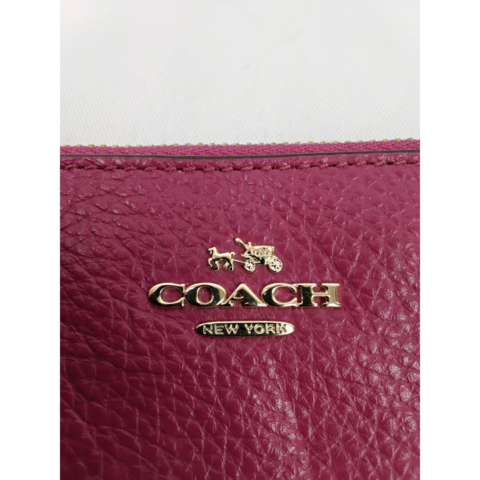 Coach Coach Wristlet Pouch Pink Leather With Shearling Fleece Trim Size ONE SIZE - 6 Thumbnail