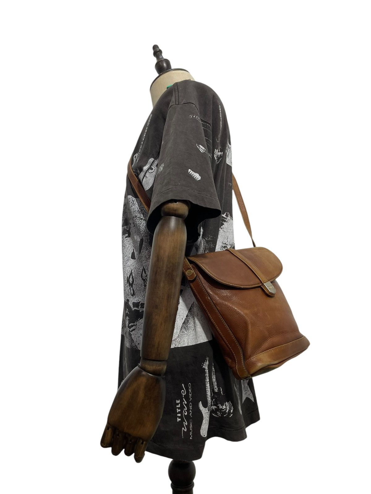 Comme des Garcons × Stussy Full Leather Vtg Pourchet Paris Cross Body Bag 9🟩 Size ONE SIZE - 2 Thumbnail