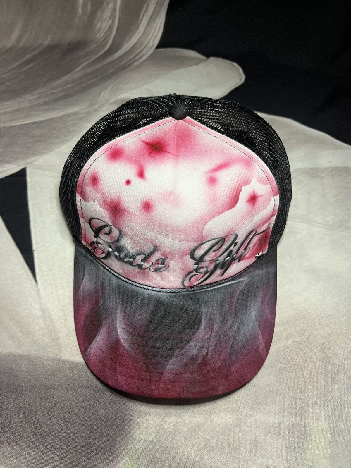 Other GODS GIFT Airbrushed 5 panel SnapBack Trucker Hat handpaintd Size ONE SIZE - 2 Thumbnail