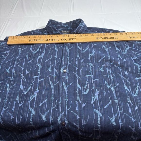 Van Heusen Van Heusen Men Blue Button up Short Sleeve Shirt XL casual Size US XL / EU 56 / 4 - 4 Thumbnail