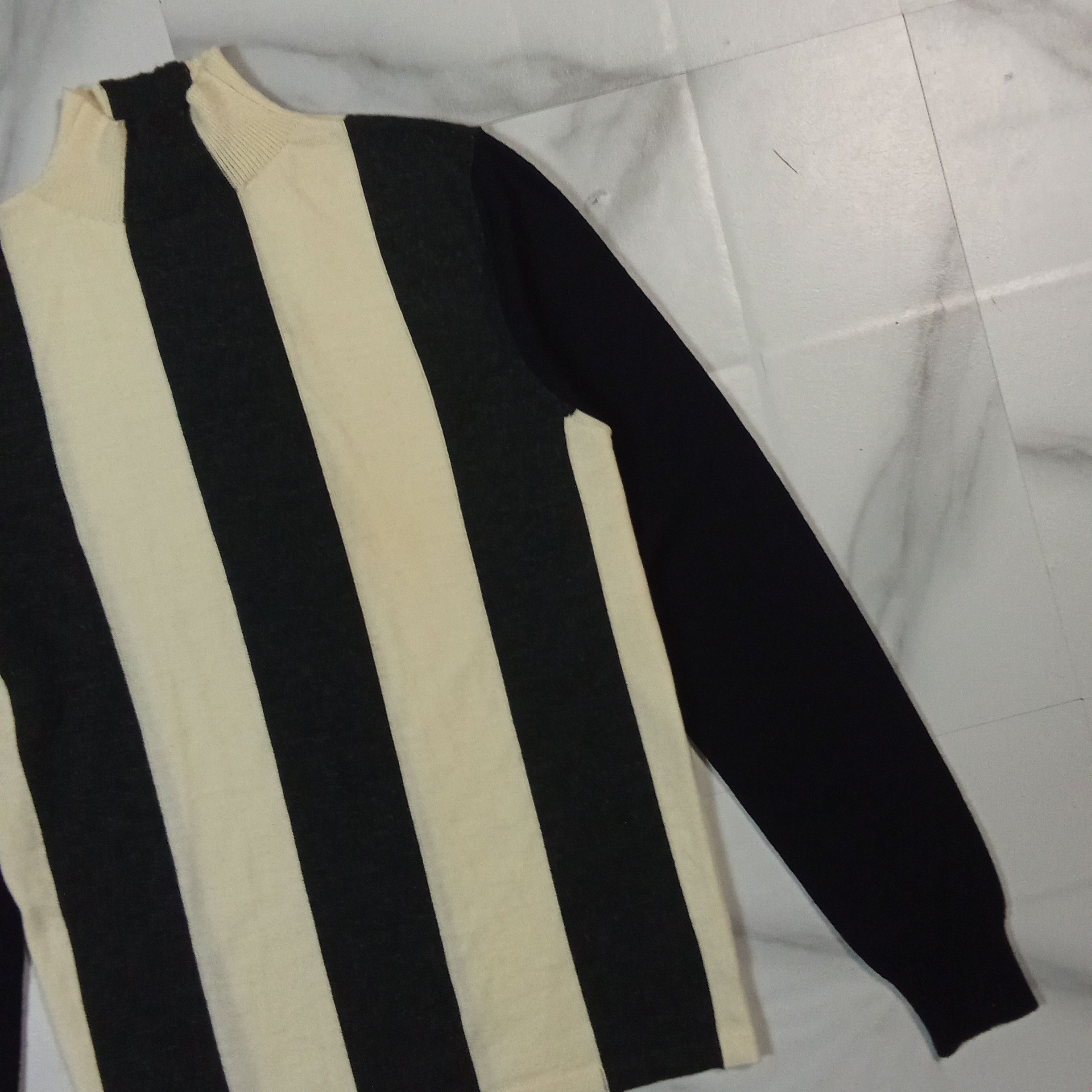 Raf Simons Raf Simons - F/W'10 - Striped Mock Neck - Wool Sweater Size US S / EU 44-46 / 1 - 4 Thumbnail