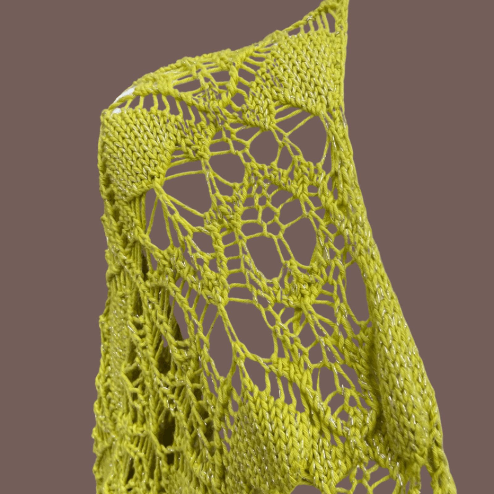 Betsey Johnson VTG Crochet Cardigan | Betsey Apple Green | Y2K Spritecore Size M / US 6-8 / IT 42-44 - 2 Thumbnail