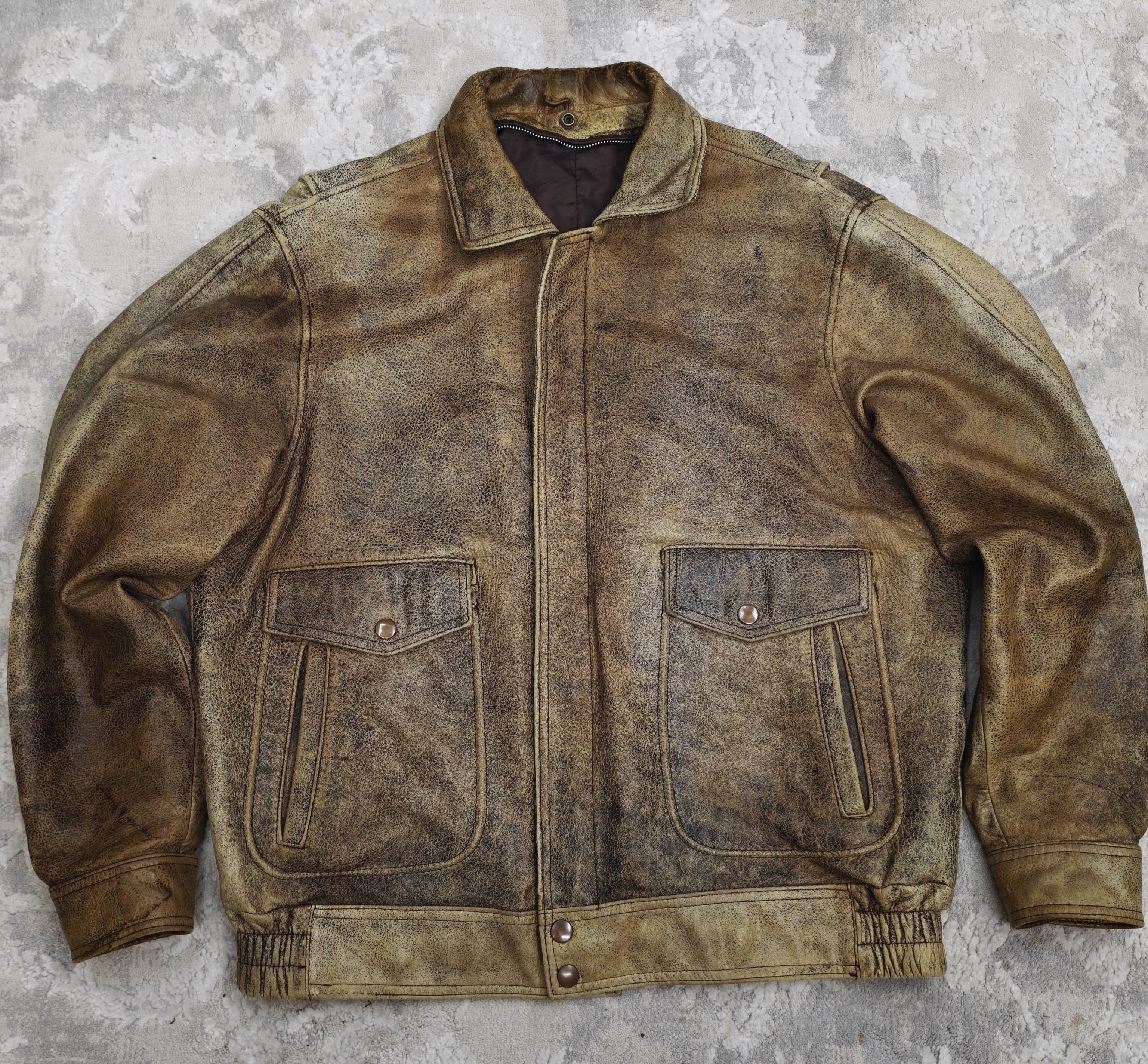 Avirex × Vintage Charles Chevignon Vintage Flight Leather Jacket