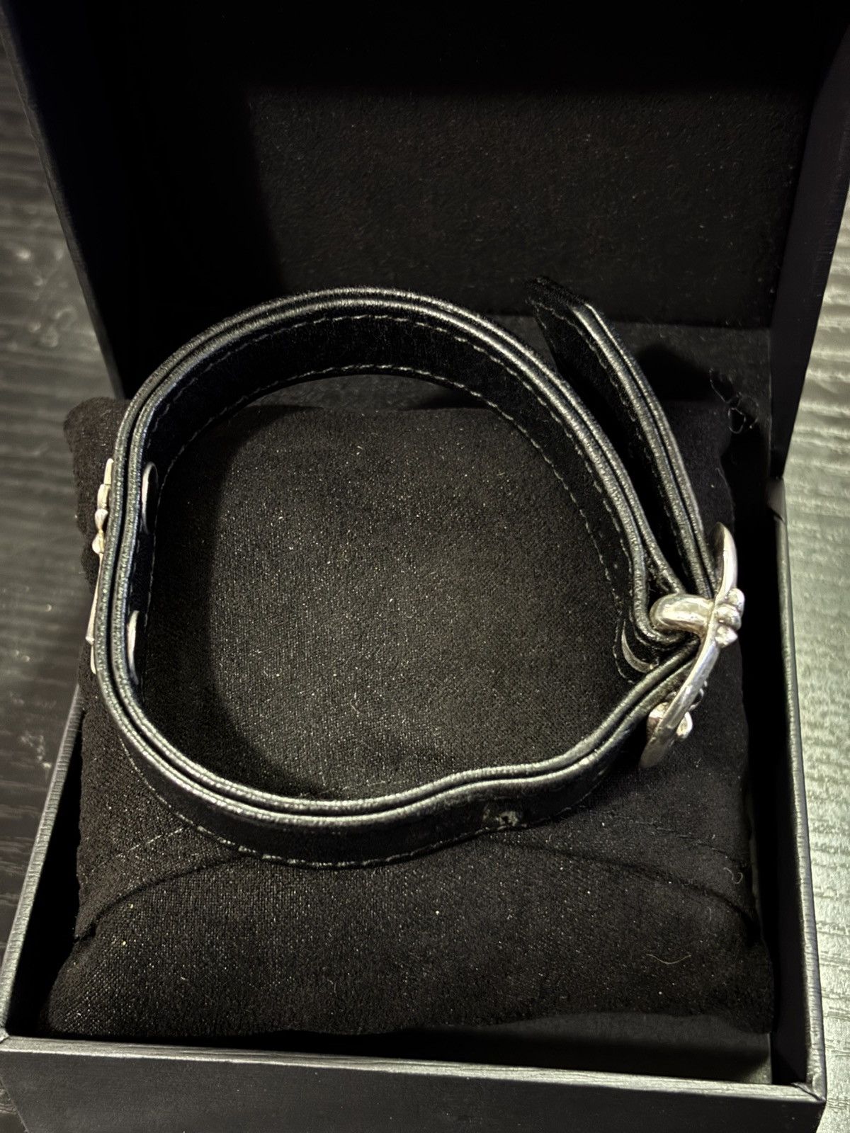 Chrome Hearts Leather Cross Bracelet Size ONE SIZE - 5 Thumbnail