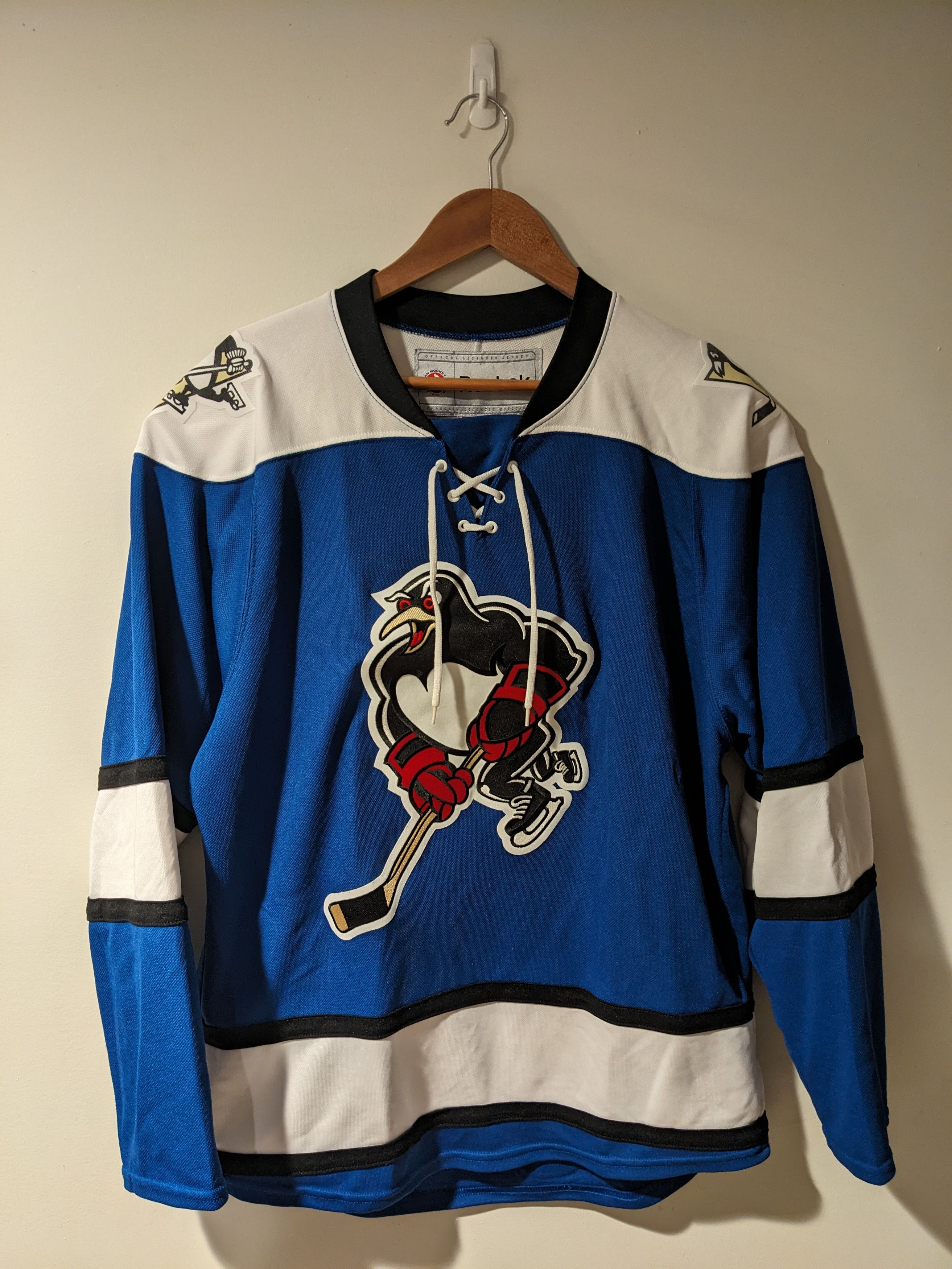 Vintage 90s Pittsburgh Penguins NHL Hockey Blue Jersey