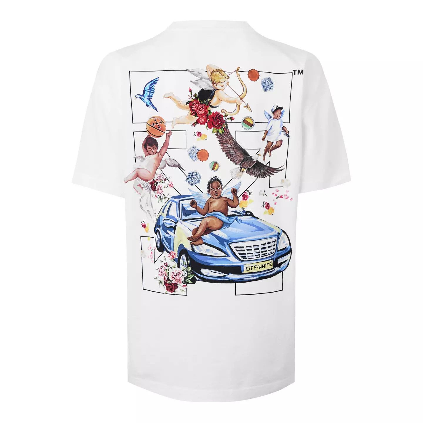 Off-White o1y1225 Crewneck T-Shirt in White Size XS / US 0-2 / IT 36-38 - 2 Thumbnail