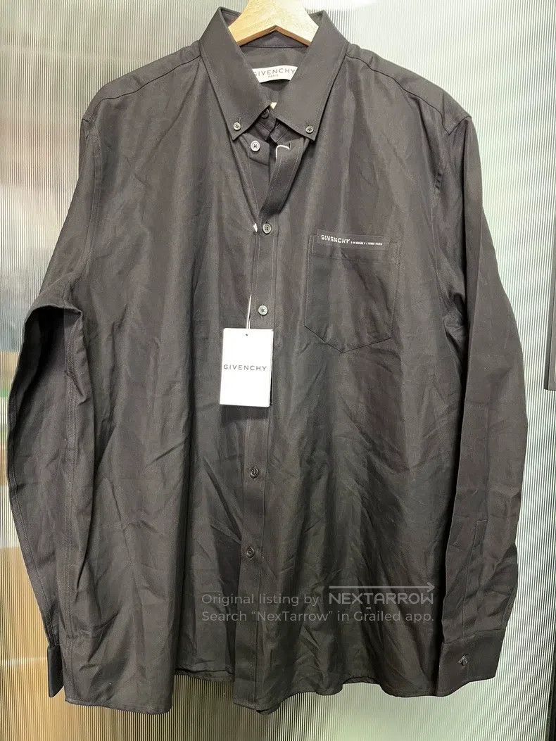 Givenchy Givenchy Logo woven comfortable collar long-sleeve shirt m Size US XL / EU 56 / 4 - 1 Thumbnail