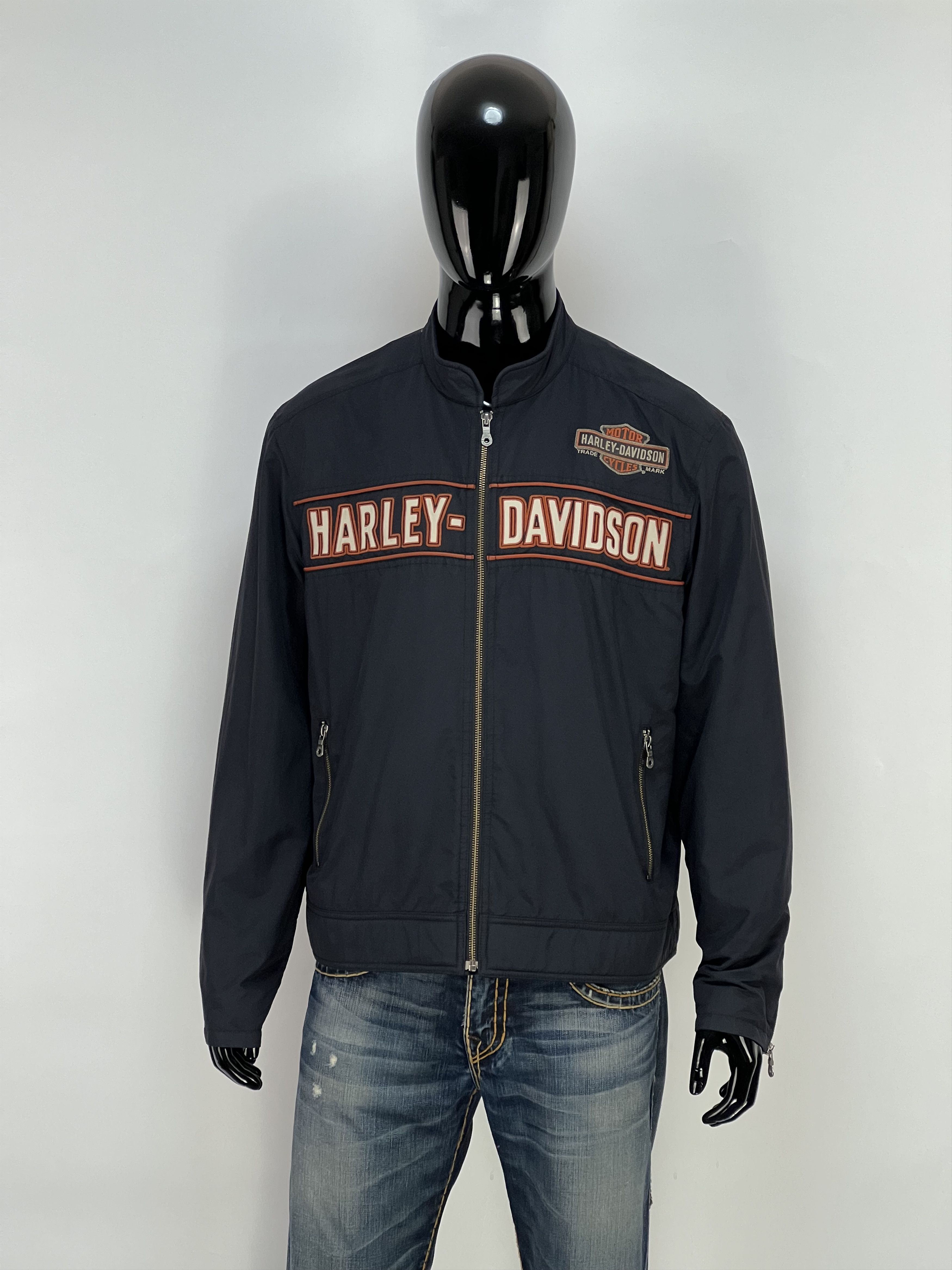 Harley Davidson Harley Davidson Full Zip Nylon Biker Jacket Racing Moto Size US L / EU 52-54 / 3 - 1 Thumbnail