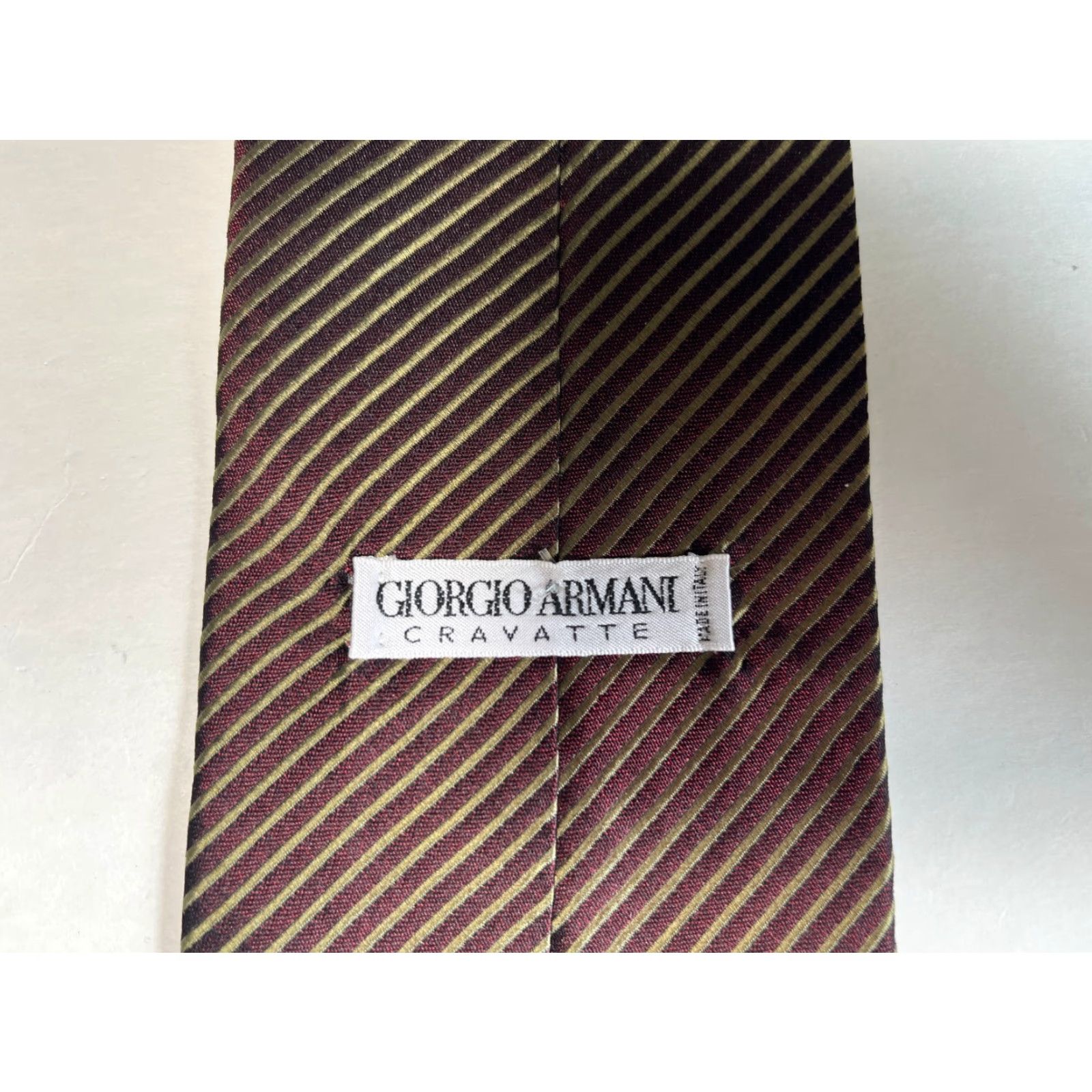 Giorgio Armani VINTAGE Giorgio Armani Cravatte Luxury Silk Tie Striped Made in Italy Size ONE SIZE - 7 Thumbnail