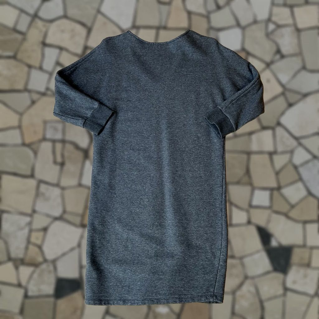 James Perse VINTAGE James Perse Shirt Womens 2 Gray Dolman Sleeve V-Neck Knee Length Sweatshirt Dress Size XS / US 0-2 / IT 36-38 - 1 Thumbnail