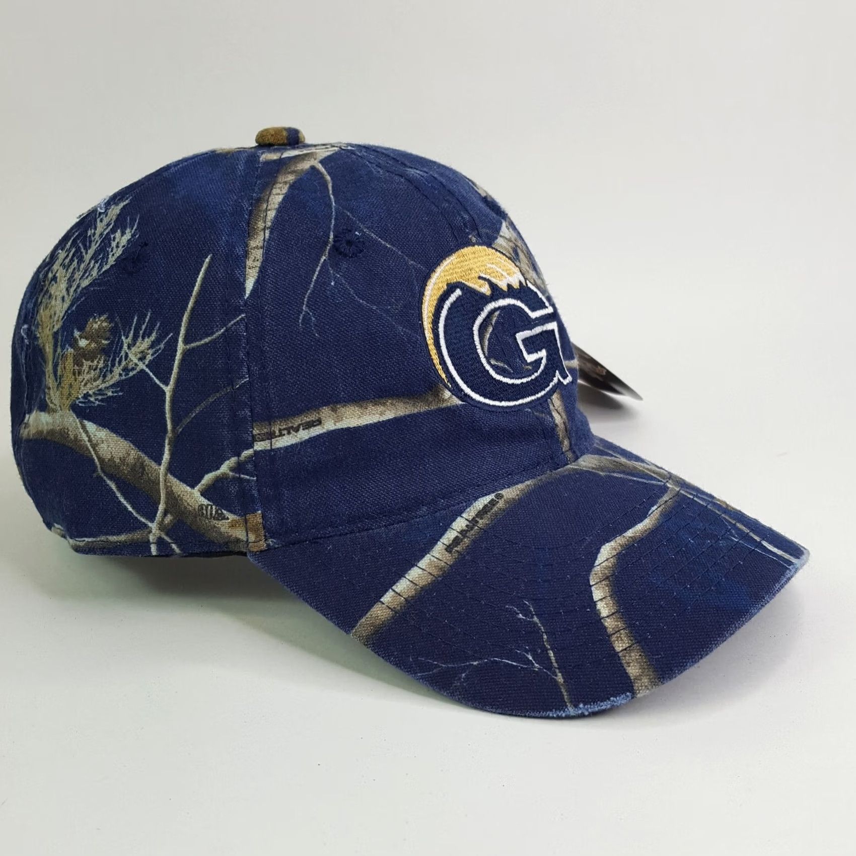 Realtree VINTAGE OC Blue Realtree Camo Sports Logo Snapback Adjustable Hat Baseball Cap Camouflage Hat Mens Camouflage Size ONE SIZE - 3 Thumbnail