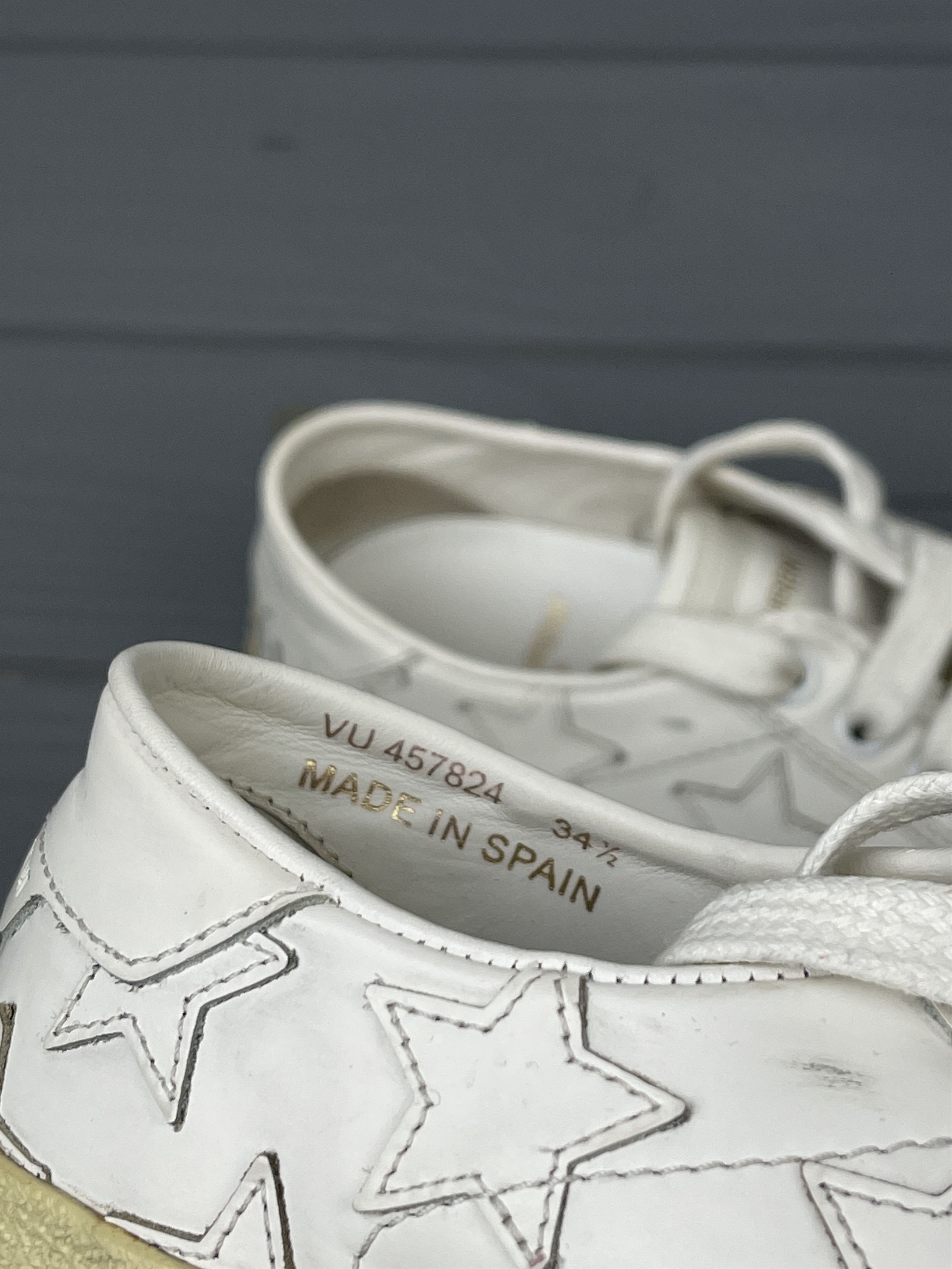 Saint Laurent Paris Saint Laurent Leather Court Stars Sneakers Size US 4.5 / IT 34.5 - 8 Thumbnail