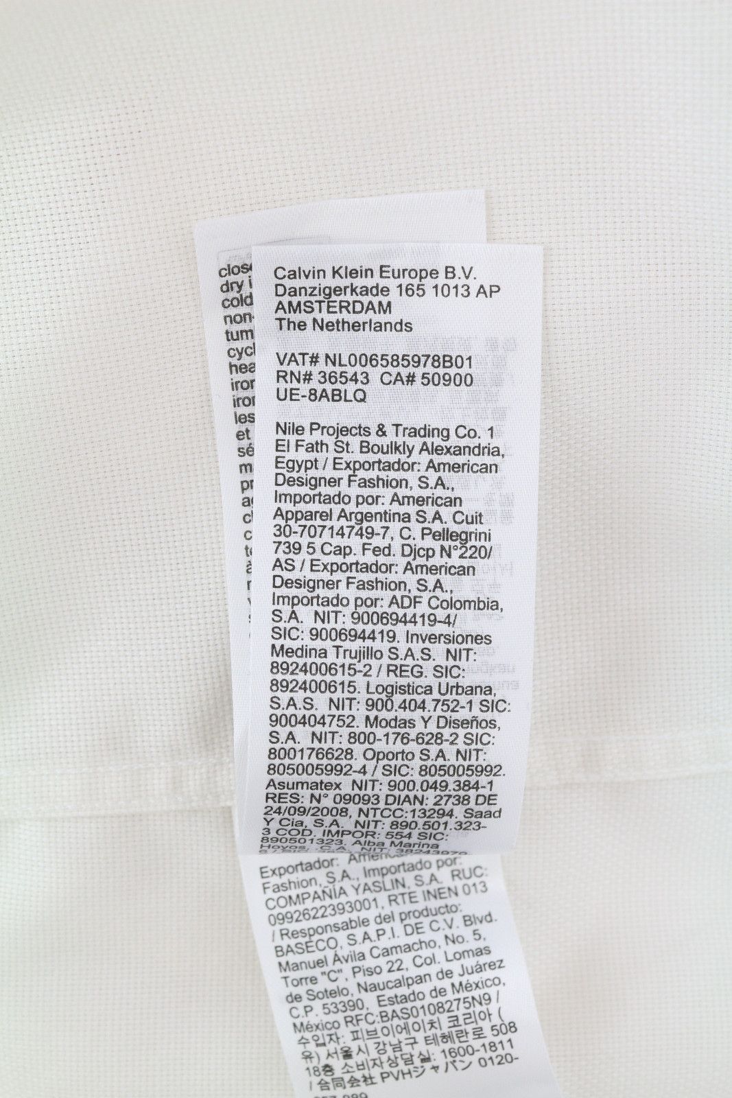 Calvin Klein STRUCTURE SLIM L Off White Cotton Button Shirt 84937 Size US L / EU 52-54 / 3 - 9 Thumbnail