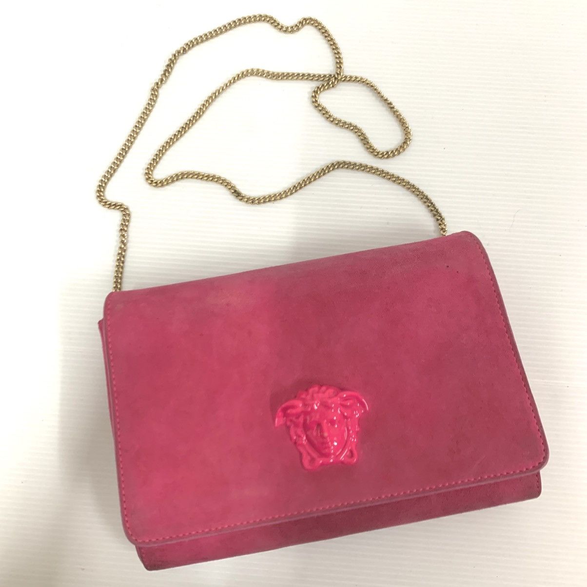 Versace Versace Suede Leather Pink Chain Sling Size ONE SIZE - 2 Thumbnail
