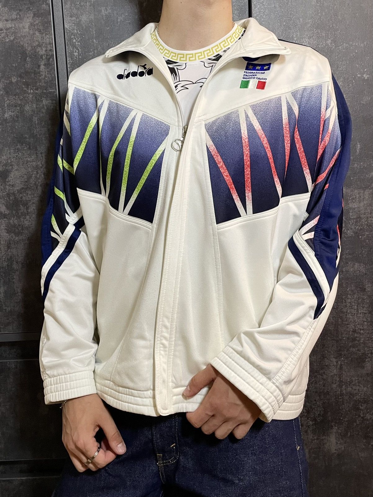 Vintage Crazy Vintage 1994 Diadora Italy Zip Track Jacket Rare Y3 Size US XL / EU 56 / 4 - 10 Thumbnail