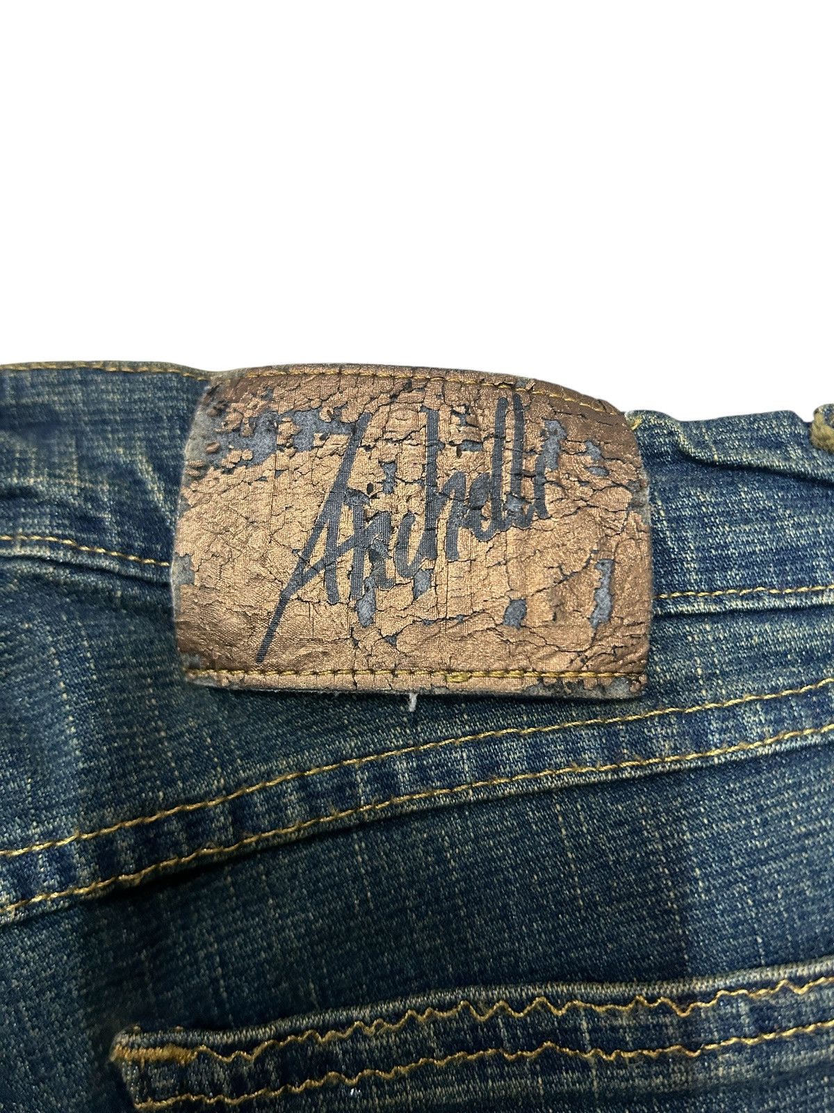 Designer Vintage Anchelli Paris Sun Faded Flared y2k Jeans Size US 27 - 6 Thumbnail
