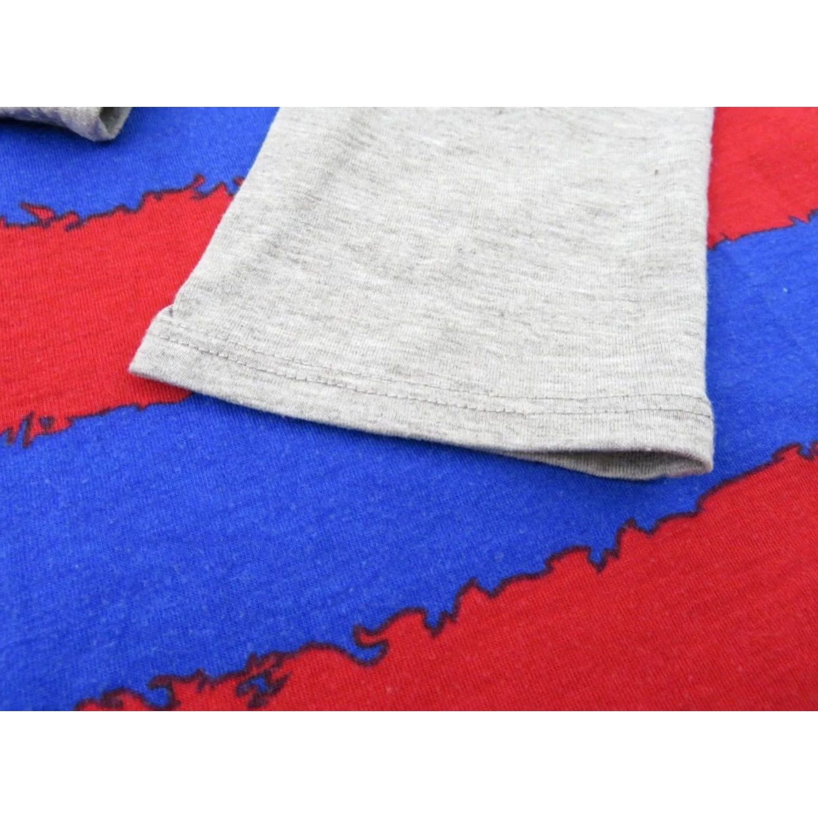 Vintage LuLaRoe Blue Red Stripe Gray Randy Shirt Women's XS Top Tee Baseball Raglan Size XS / US 0-2 / IT 36-38 - 3 Thumbnail