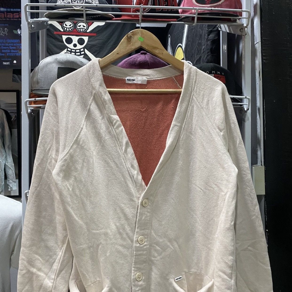 Issey Miyake Issey Miyake Ne-net Vintage Cotton Cardigan White/Peach Size US L / EU 52-54 / 3 - 3 Thumbnail
