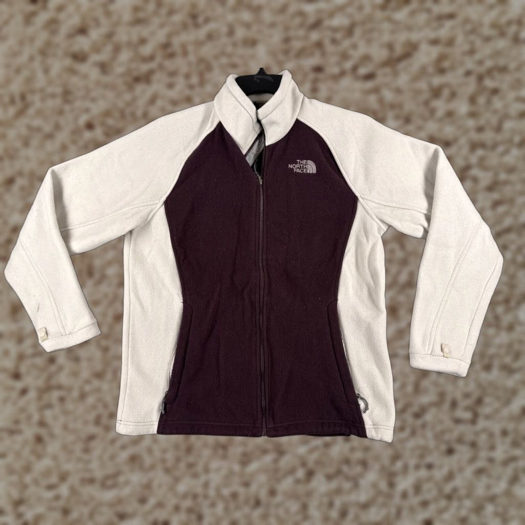 The North Face VINTAGE The North Face Jacket Womens Large White Red Full Zip Pockets Mock Neck Walking Size L / US 10 / IT 46 - 1 Thumbnail
