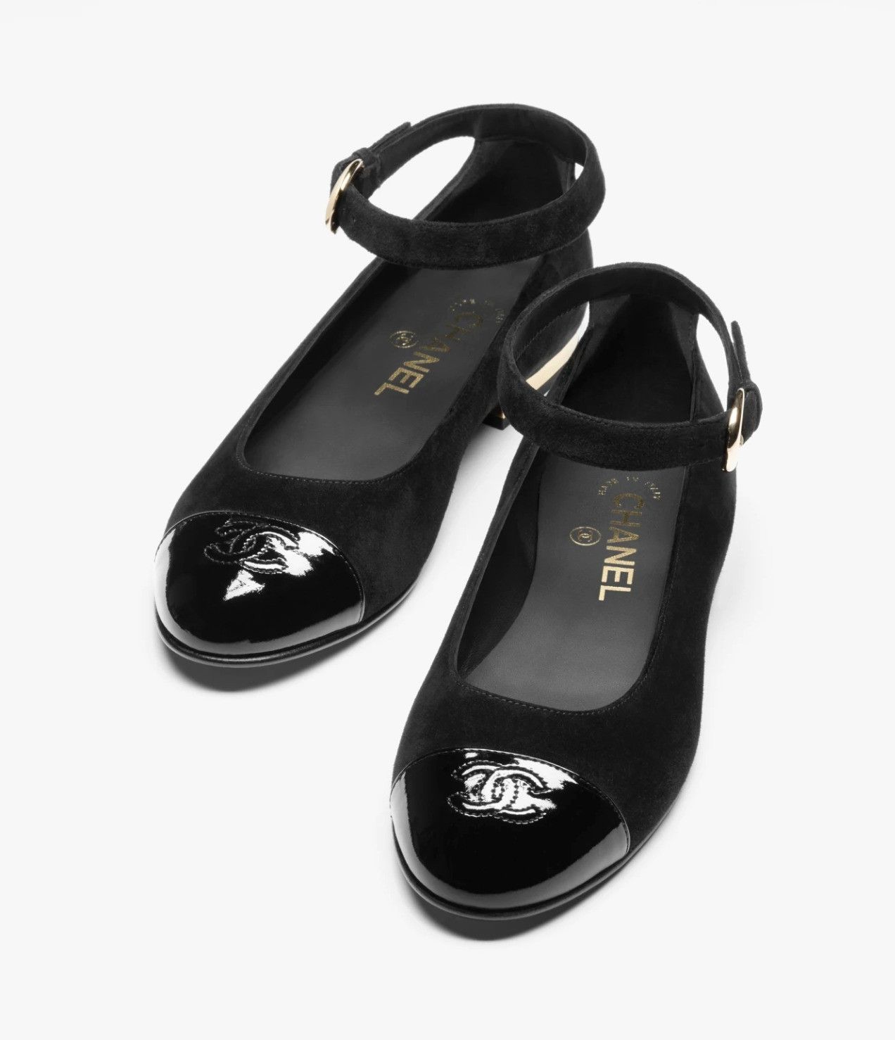Chanel 24K Patent CC Mary Jane Ankle Strap Ballerina Ballet Flat 40 Size US 10 / IT 40 - 3 Thumbnail