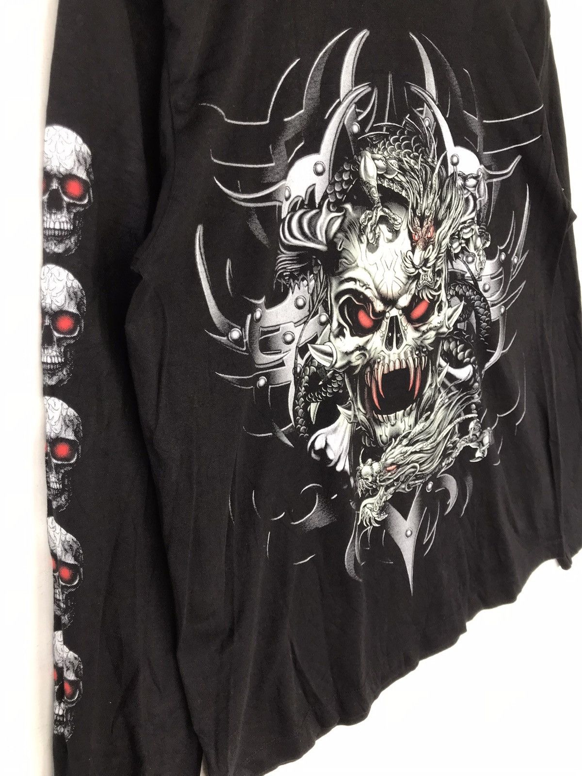 Japanese Brand × Other × Vintage Vintage Black Long Sleeve T shirt Glow in the Dark Size US M / EU 48-50 / 2 - 3 Thumbnail