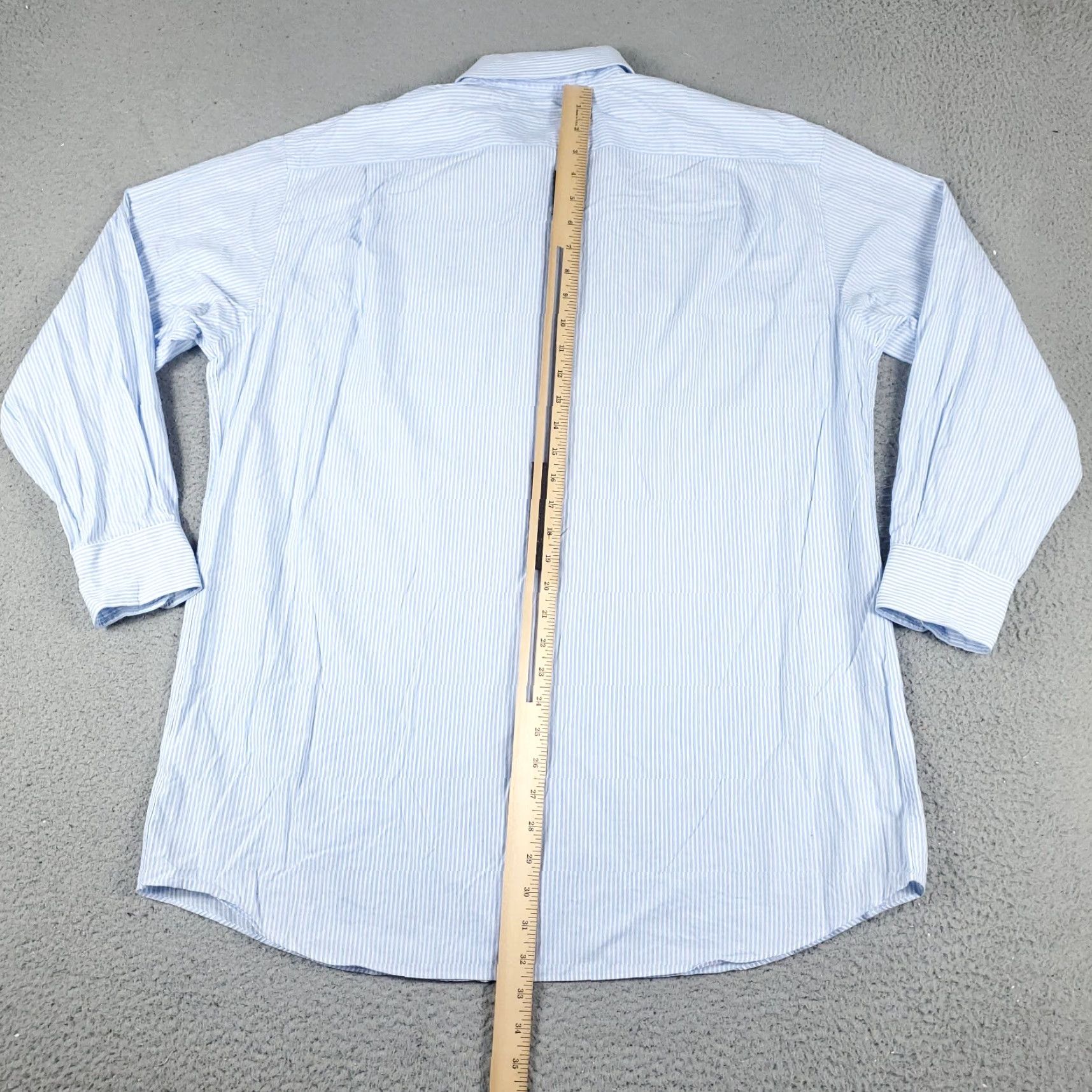 Tommy Hilfiger Tommy Hilfiger Shirt Mens Large Blue Striped Button-Up Long Sleeve Casual Modern Preppy Logo Pocket Size US L / EU 52-54 / 3 - 4 Thumbnail