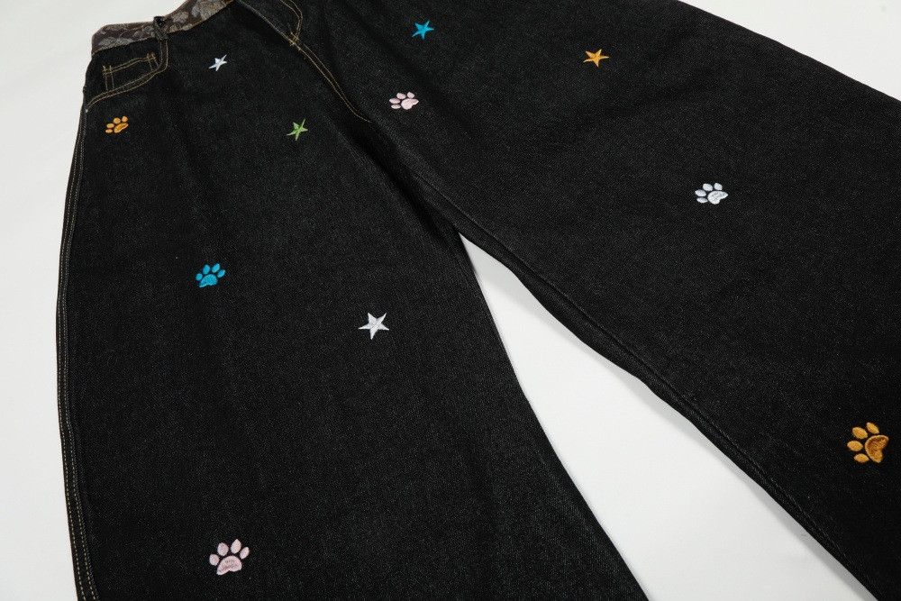 Jean Vintage loose-fitting star embroidered scimitar jeans Size US 32 / EU 48 - 6 Thumbnail