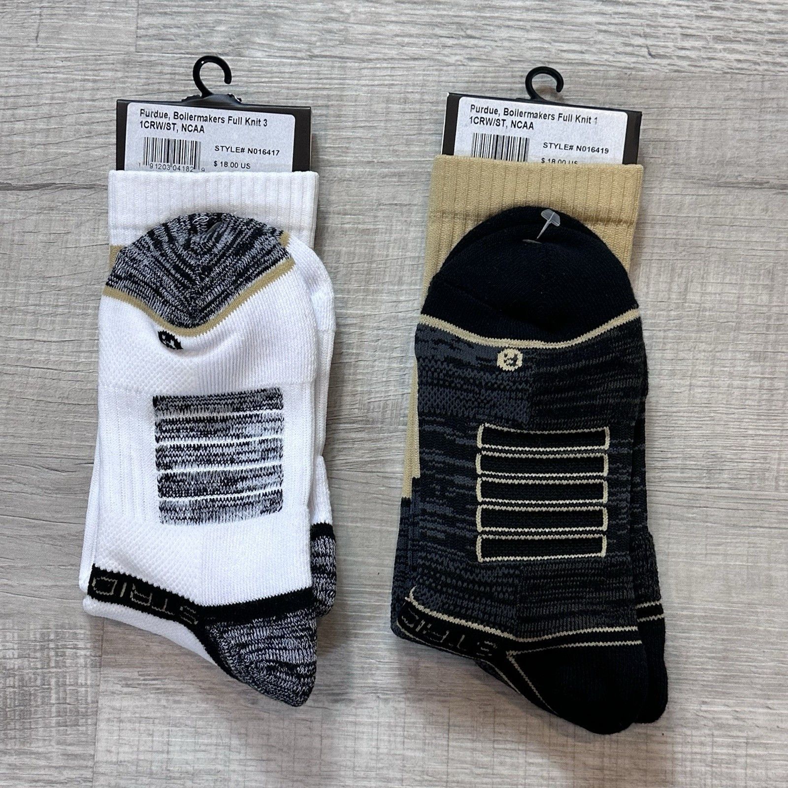 NCAA Strideline Purdue Boilermakers Crew Socks Size M/L- 2 Pairs Size ONE SIZE - 3 Thumbnail