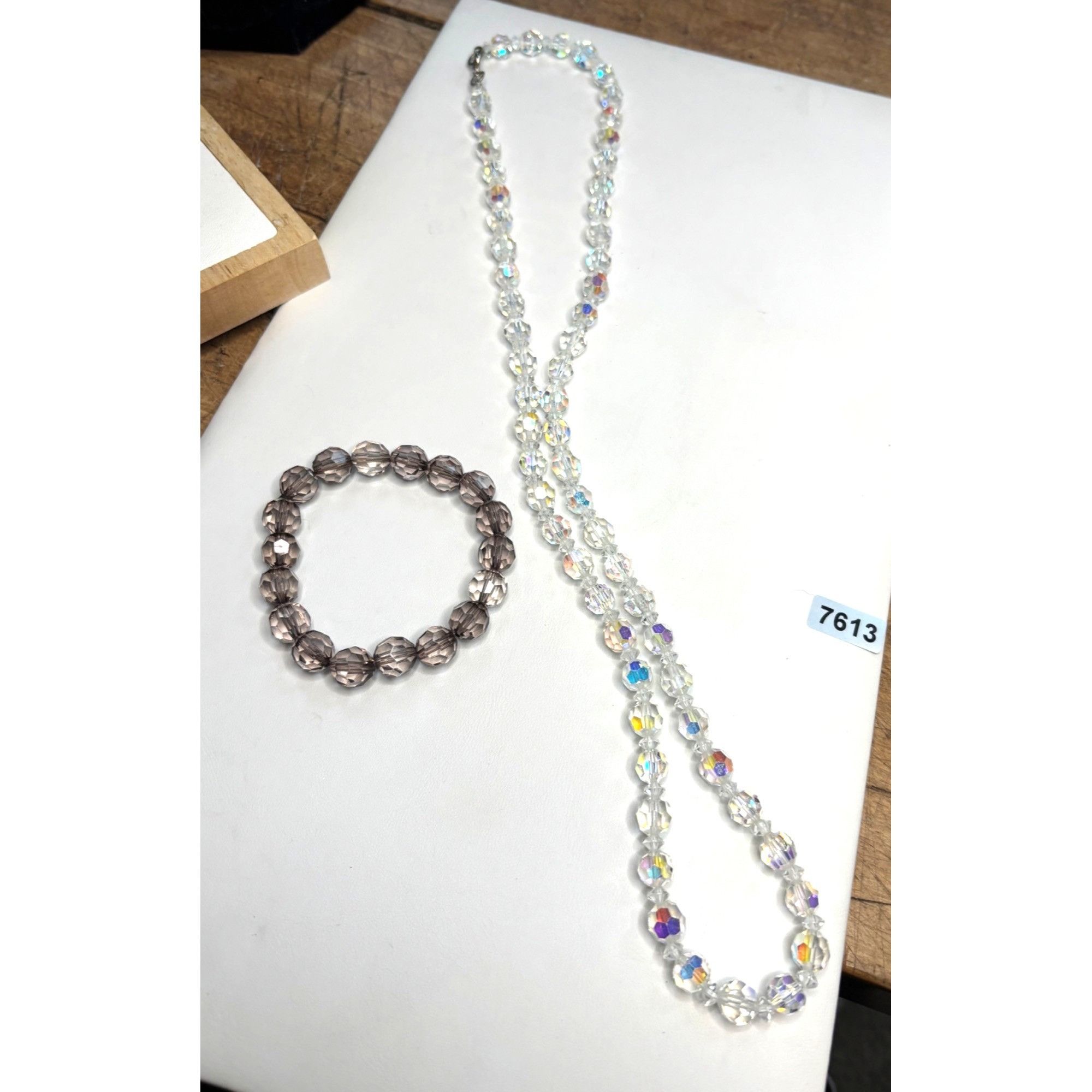 Other Vintage Crystal Beaded Necklace & Bracelet Set Size ONE SIZE - 5 Thumbnail