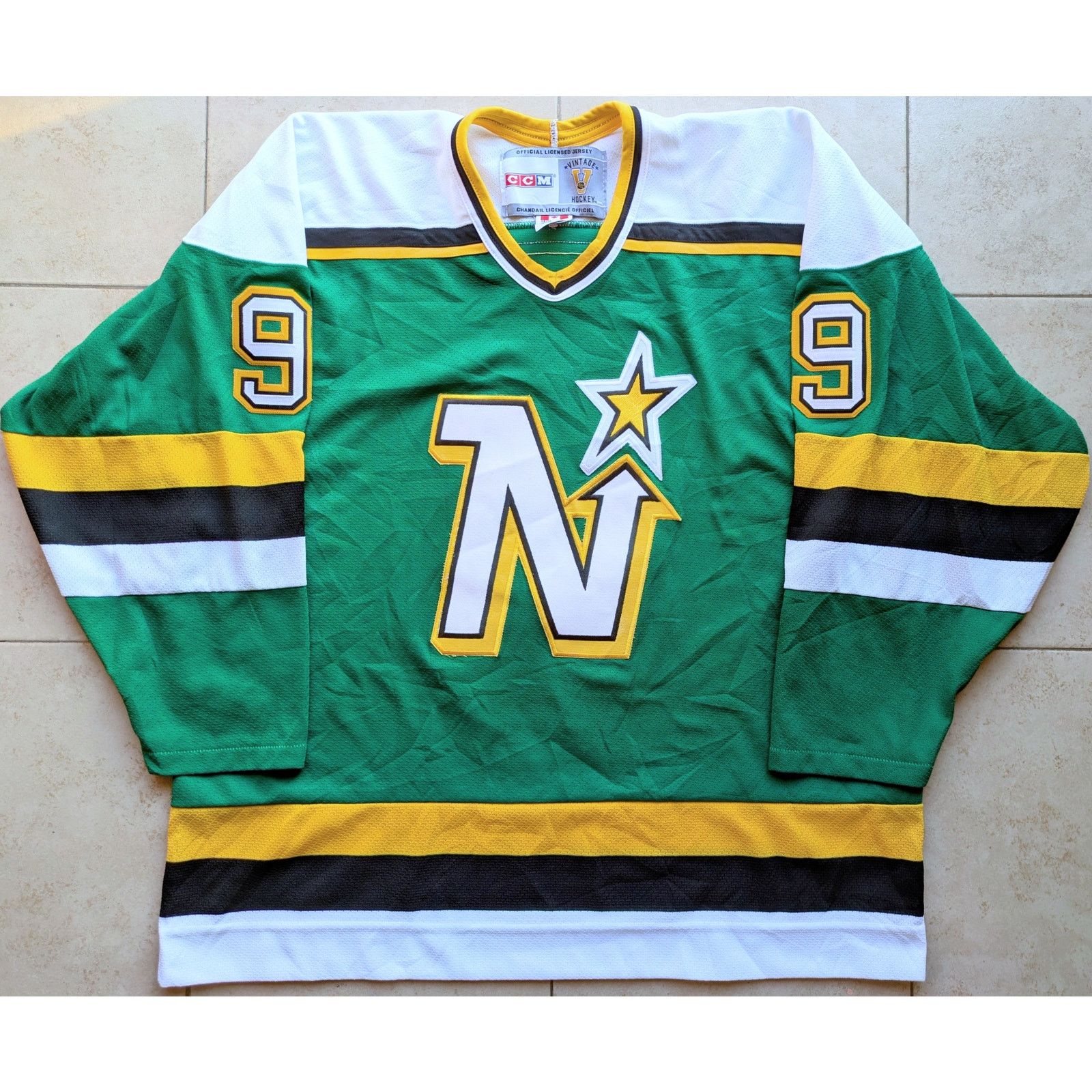 Ccm × NHL MODANO #9 Minnesota North Stars CCM Vintage XL green hockey Size US XL / EU 56 / 4 - 7 Thumbnail