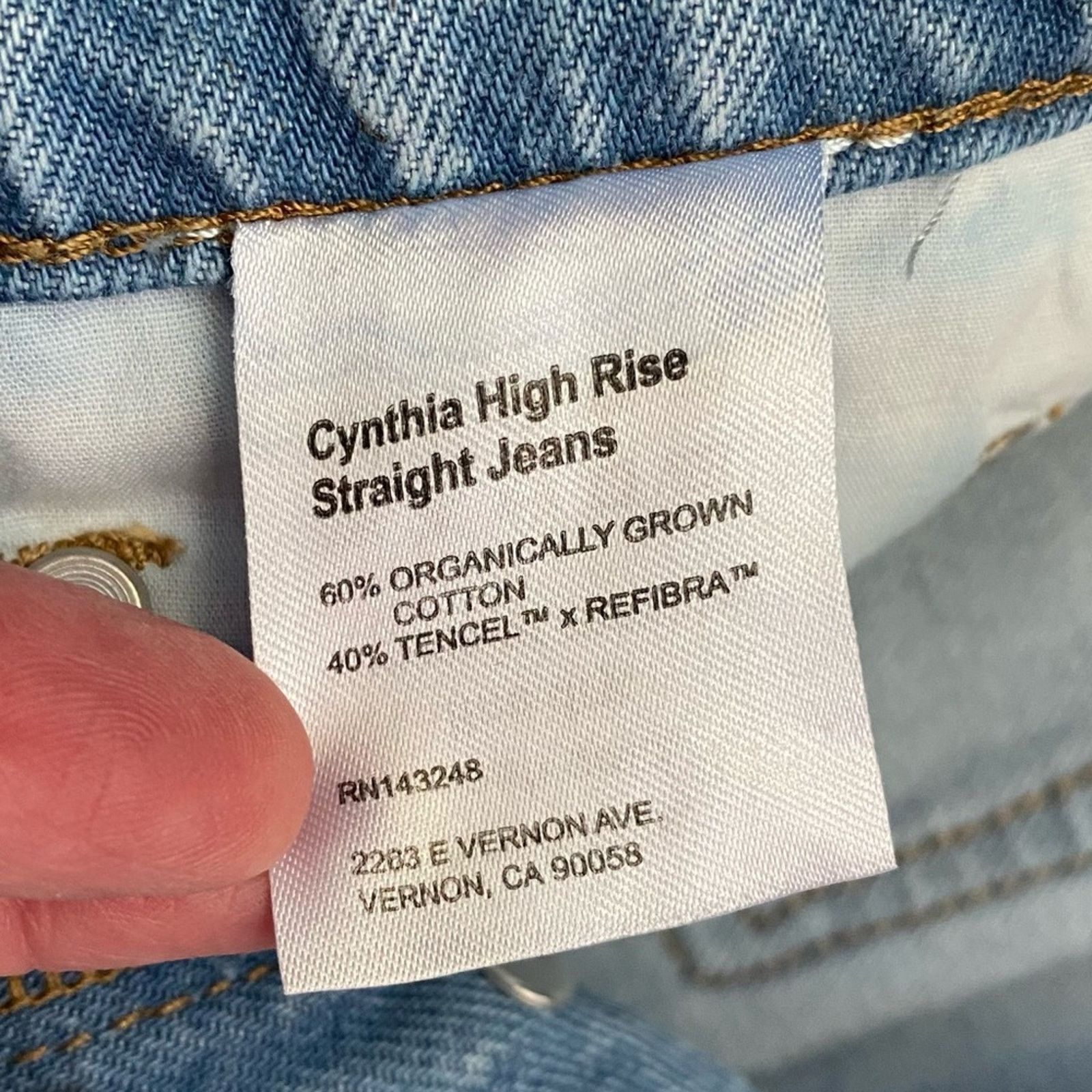 Reformation REFORMATION $178 Cynthia High Straight Jeans Tahoe Wash 28 Size 28" / US 6 / IT 42 - 11 Thumbnail