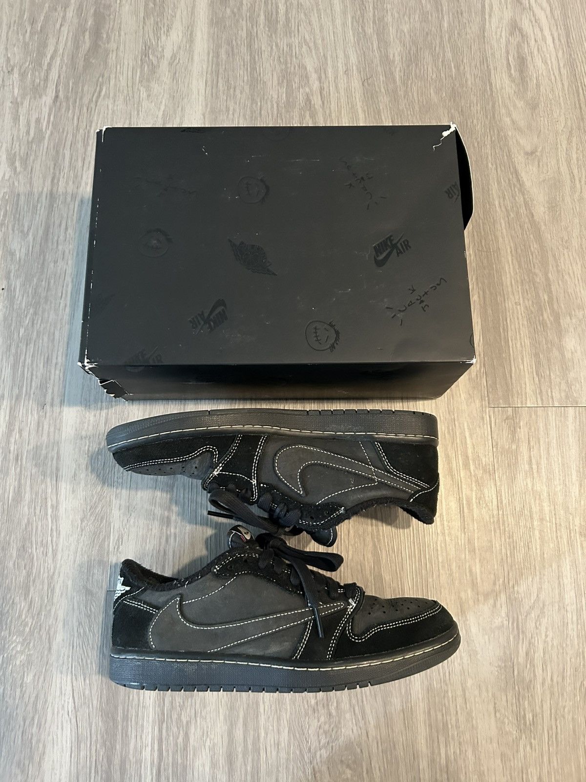 Travis Scott x Air Jordan Retro 1 Low Black Phantom Size 8