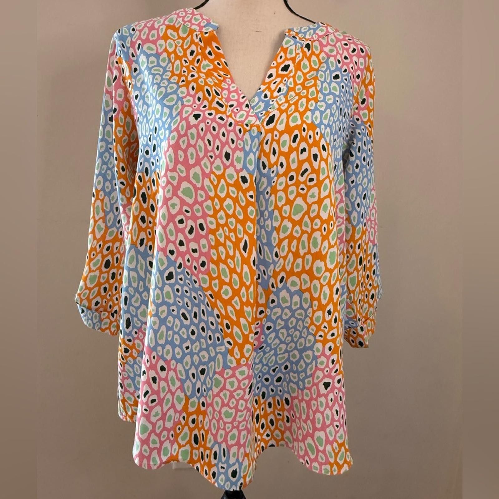 Other Jodifil colorful abstract leopard print polka dot top SZ SM Size S / US 4 / IT 40 - 1 Thumbnail