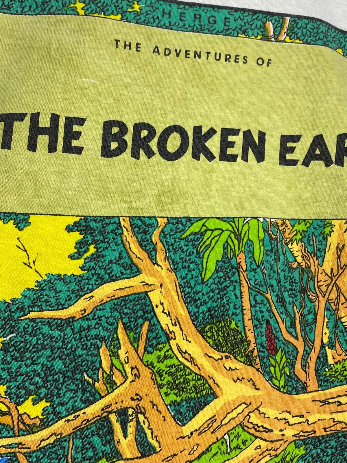 Vintage 🔥 90s TINTIN BROKEN EAR MAMMOTH PRINT TEE VINTAGE RIVER DRIP Size US L / EU 52-54 / 3 - 5 Thumbnail