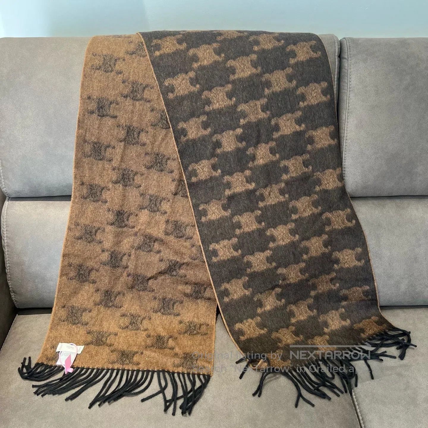 Celine Celine Triomphe Tassel Scarf. Size ONE SIZE - 2 Thumbnail