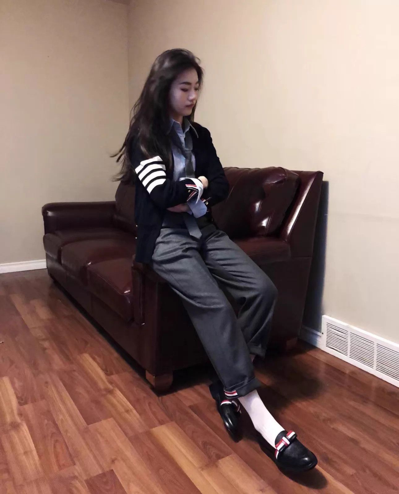 Thom Browne Thom Browne Women's Dark Gray Wool Trousers Size 38 Size 26" / US 2 / IT 38 - 8 Thumbnail