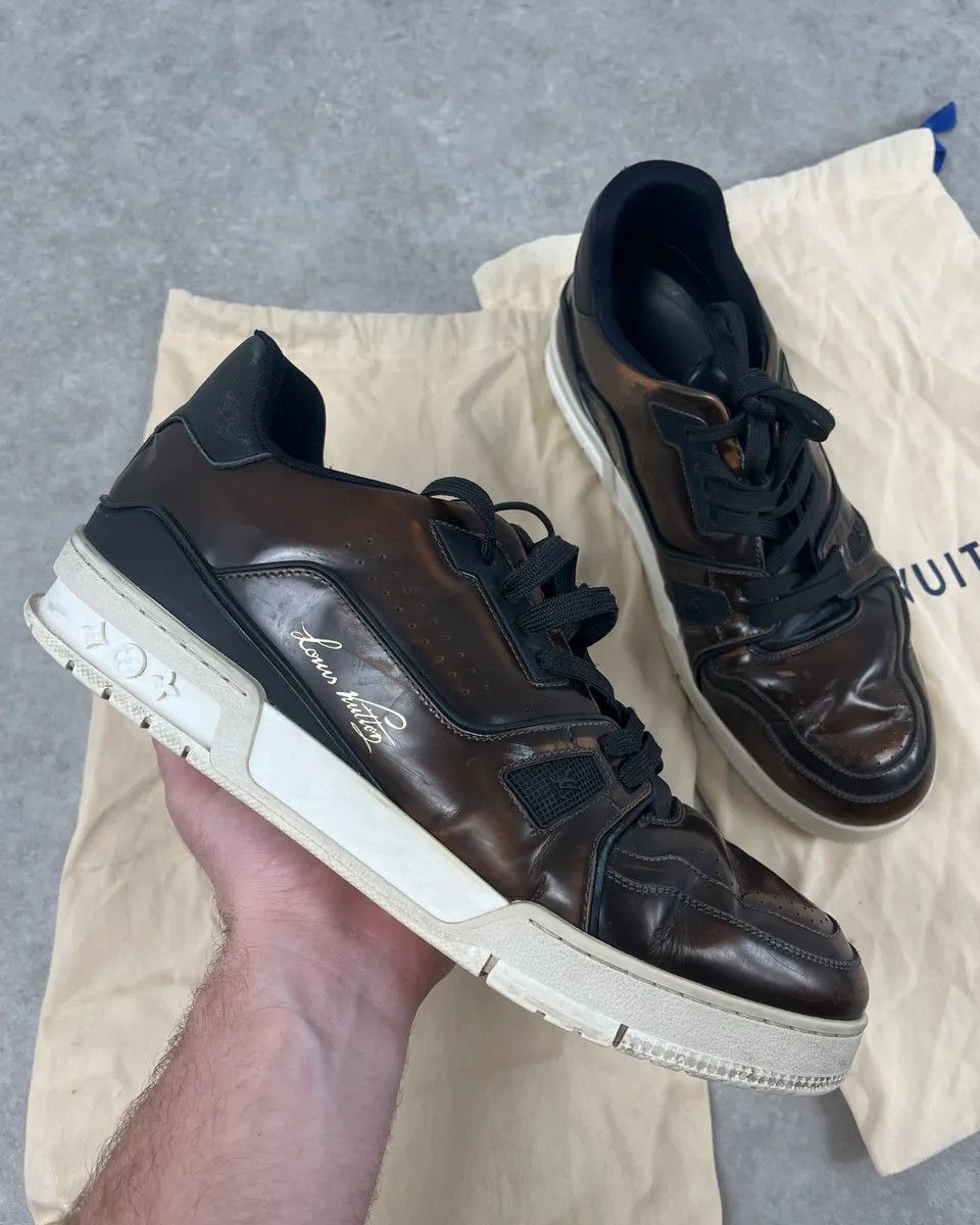 Louis Vuitton Louis Vuitton LV Trainer Brown Glass Sneakers Size US 10 / EU 43 - 1 Thumbnail