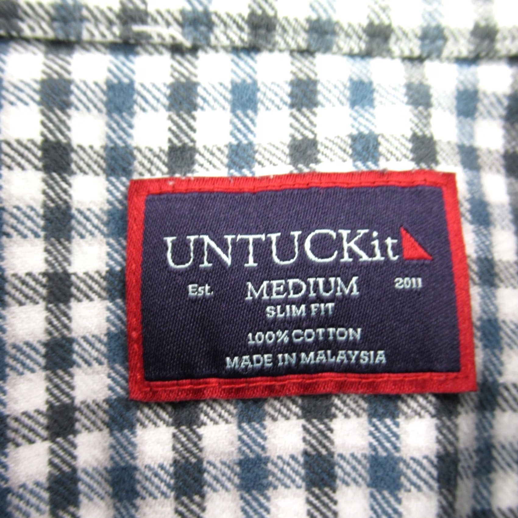 UNTUCKit UNTUCKit Shirt Mens M Long Sleeve Button Front Casual Slim Fit Checks Size US M / EU 48-50 / 2 - 4 Thumbnail