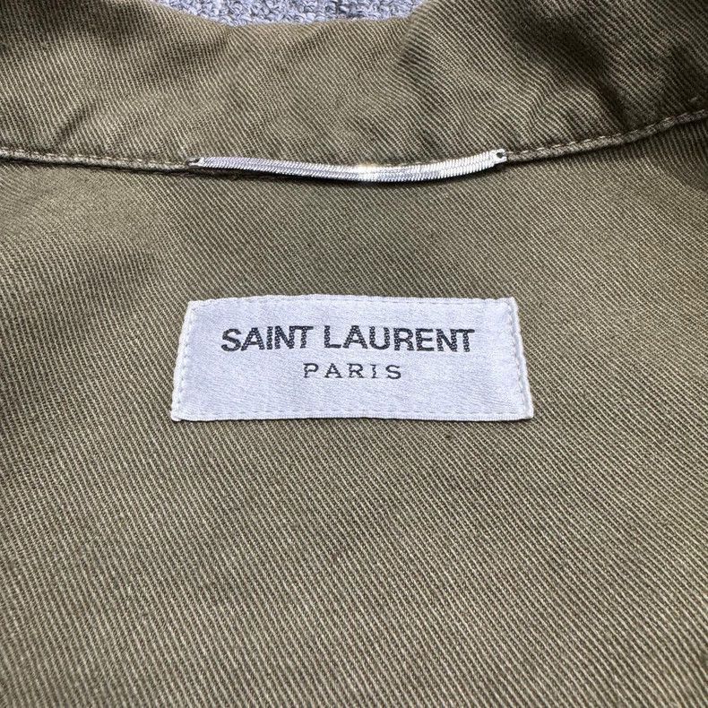 Saint Laurent Paris olive green oversized military jacket Size US L / EU 52-54 / 3 - 4 Thumbnail