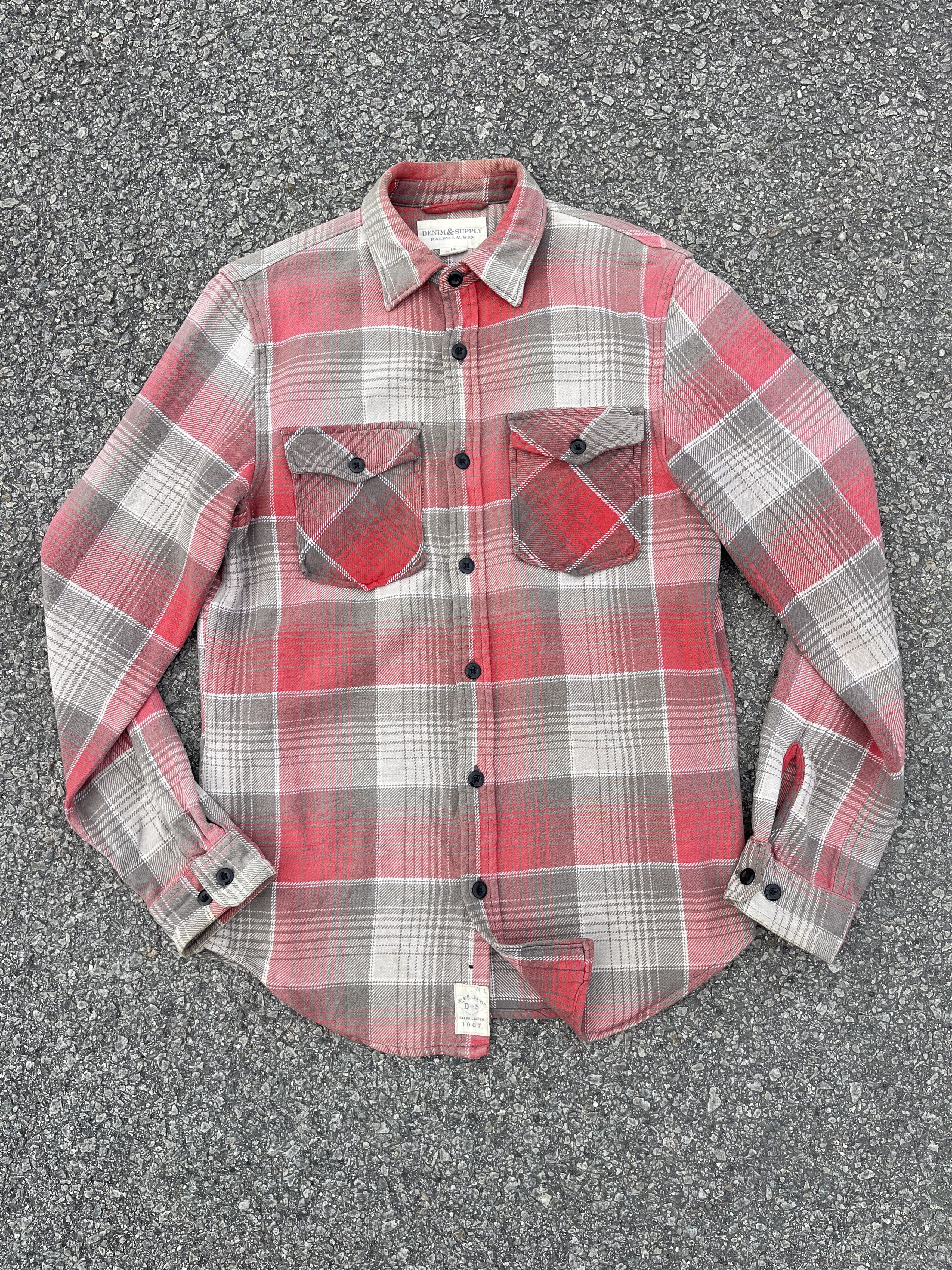 Denim & Supply Ralph Lauren Ultra Heavy Flannel Double Sided Pocket Faded sun of The Day Size US S / EU 44-46 / 1 - 2 Thumbnail