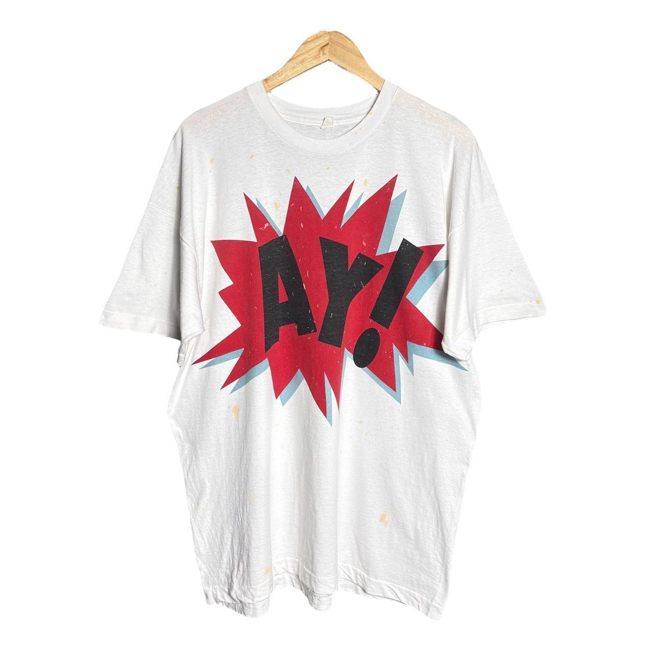 Vintage Vintage 90s AY ! USA Single Stitch Graphic T-Shirt Size US XL / EU 56 / 4 - 1 Thumbnail