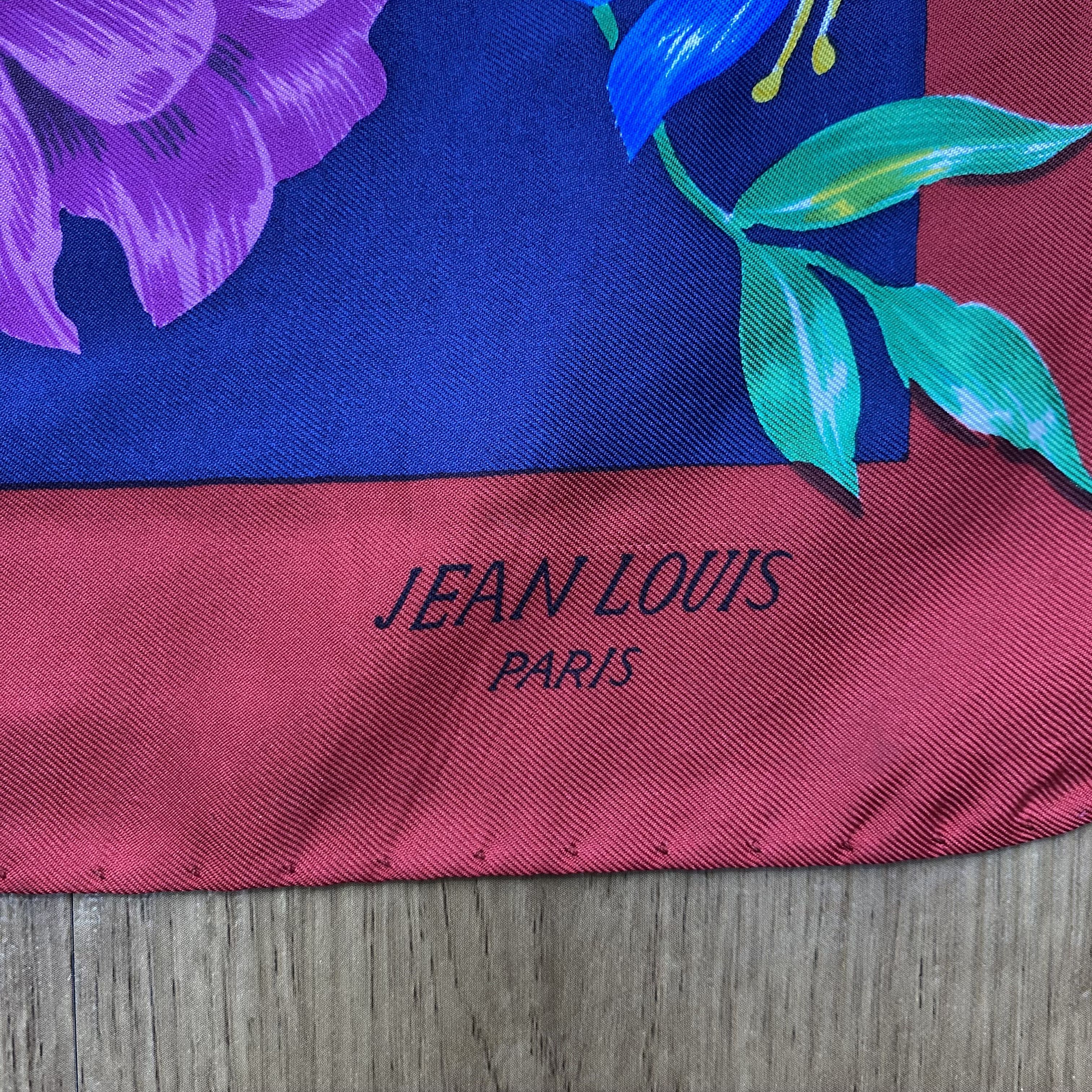 Designer × Vintage Vintage 90s Jean Louis Paris Silk Scarf SSC252 Size ONE SIZE - 3 Thumbnail